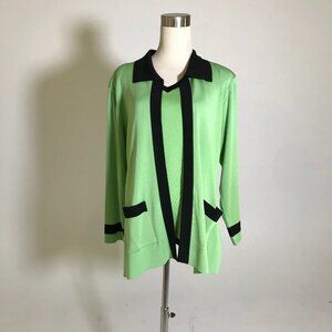 Green Misook Cardigan Set